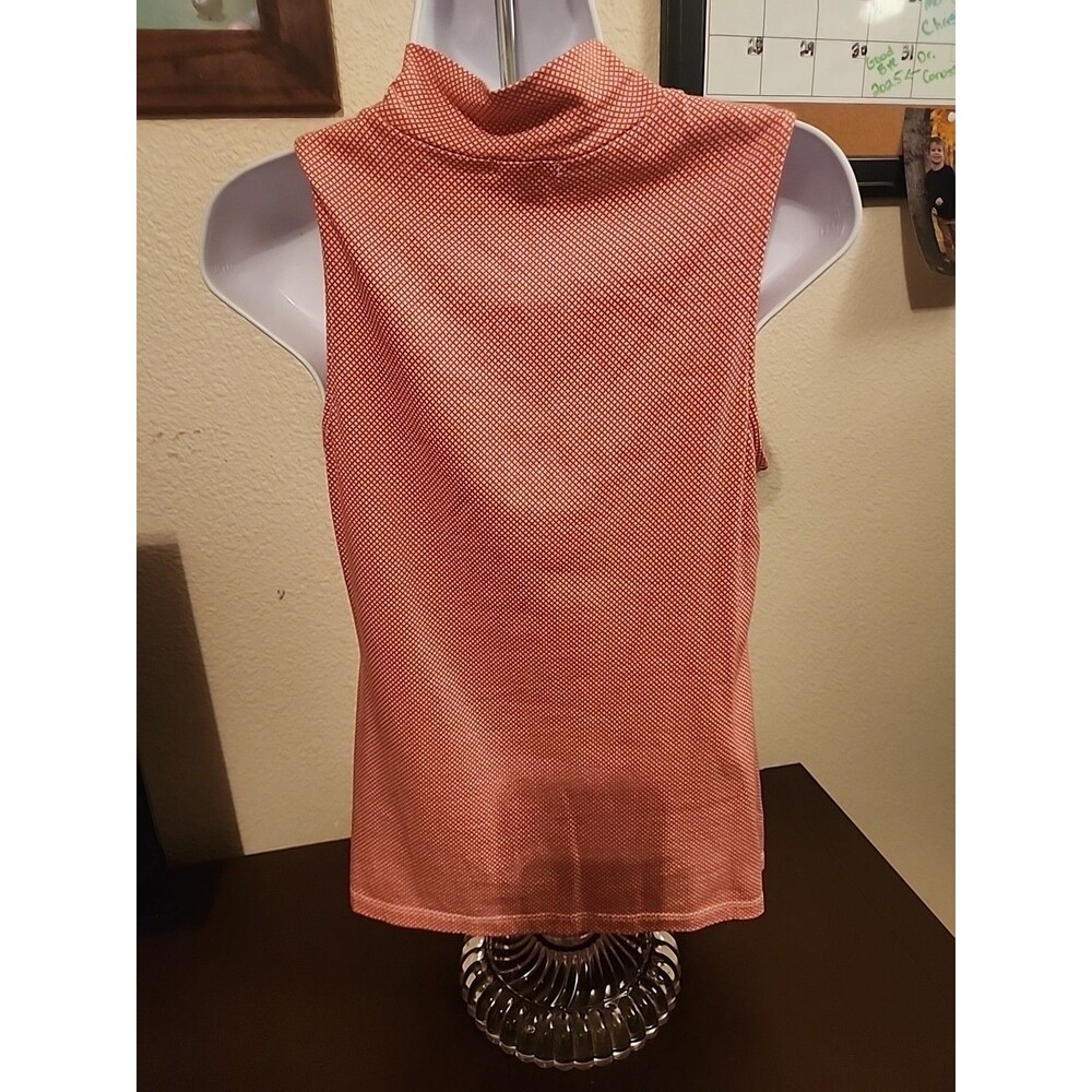 Old Navy Women's M Red Checkered Sleeveless Top Button Down Gingham Plaid - Picture 4 of 6